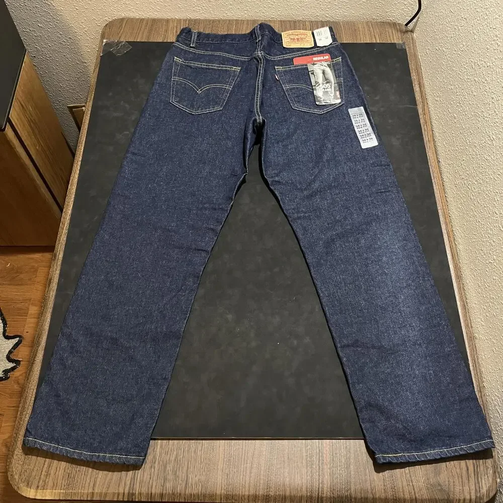 Vintage Levis 505 Jeans Mens 36x30 Blue Denim Regular Fit Straight Leg New Tags